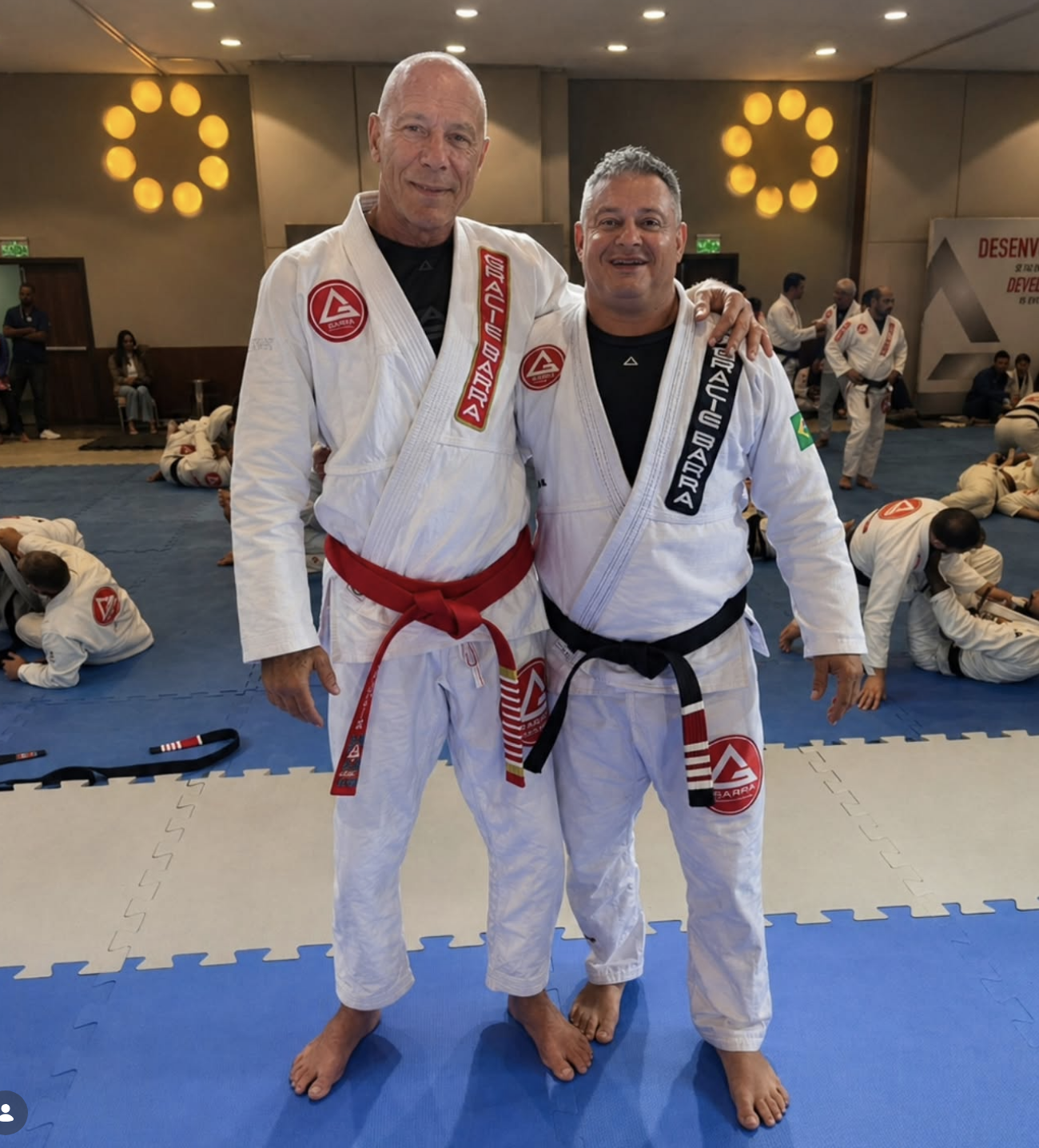Mestre Carlos Gracie Jr. e Professor Alexandre Barbosa